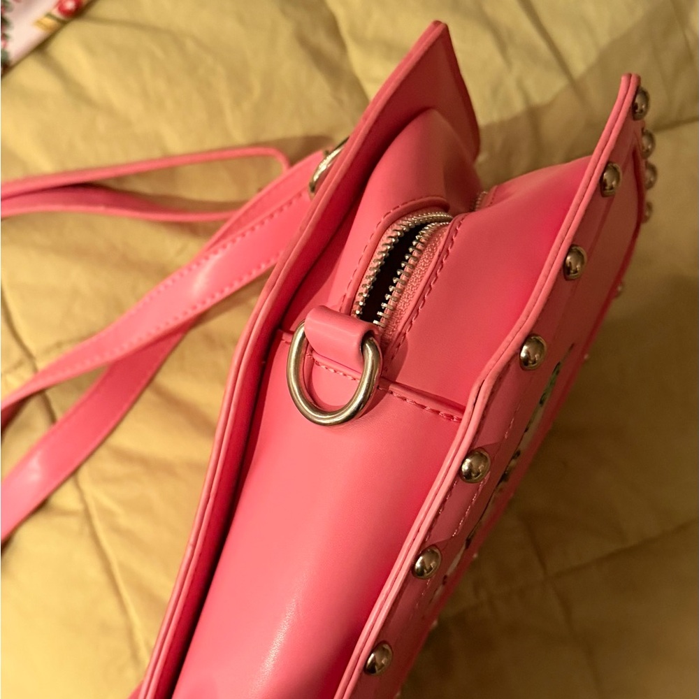 Dolls Kill Pink Coffin Crossbody Bag with Skull - Picture 5 of 9